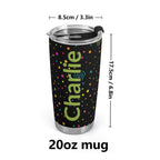 Personalised Stars And Swirls Stainless Steel 20oz Travel Mug Personalised 20oz Travel Mug Printed Offshore