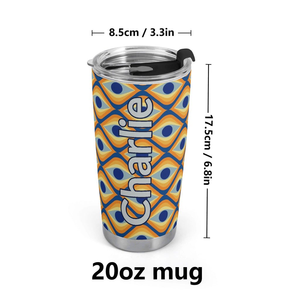 Personalised Retro Eyes Stainless Steel 20oz Travel Mug Personalised 20oz Travel Mug Printed Offshore Retro