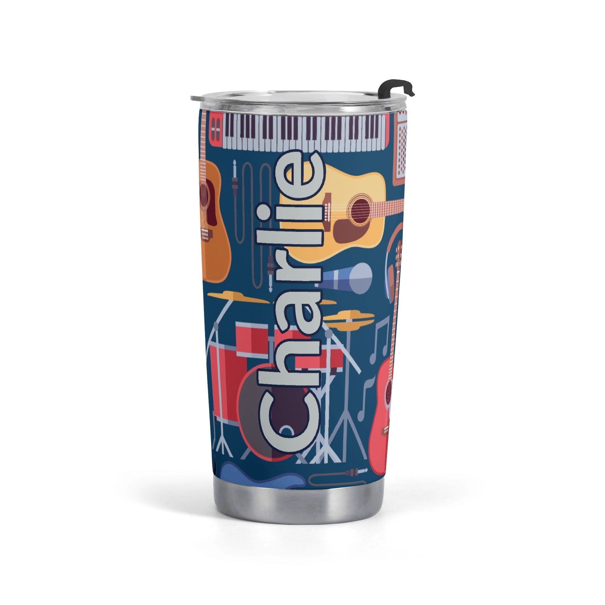 Personalised - Music Instruments - Stainless Steel 20oz Travel Mug Default Title Personalised 20oz Travel Mug Music Printed Offshore