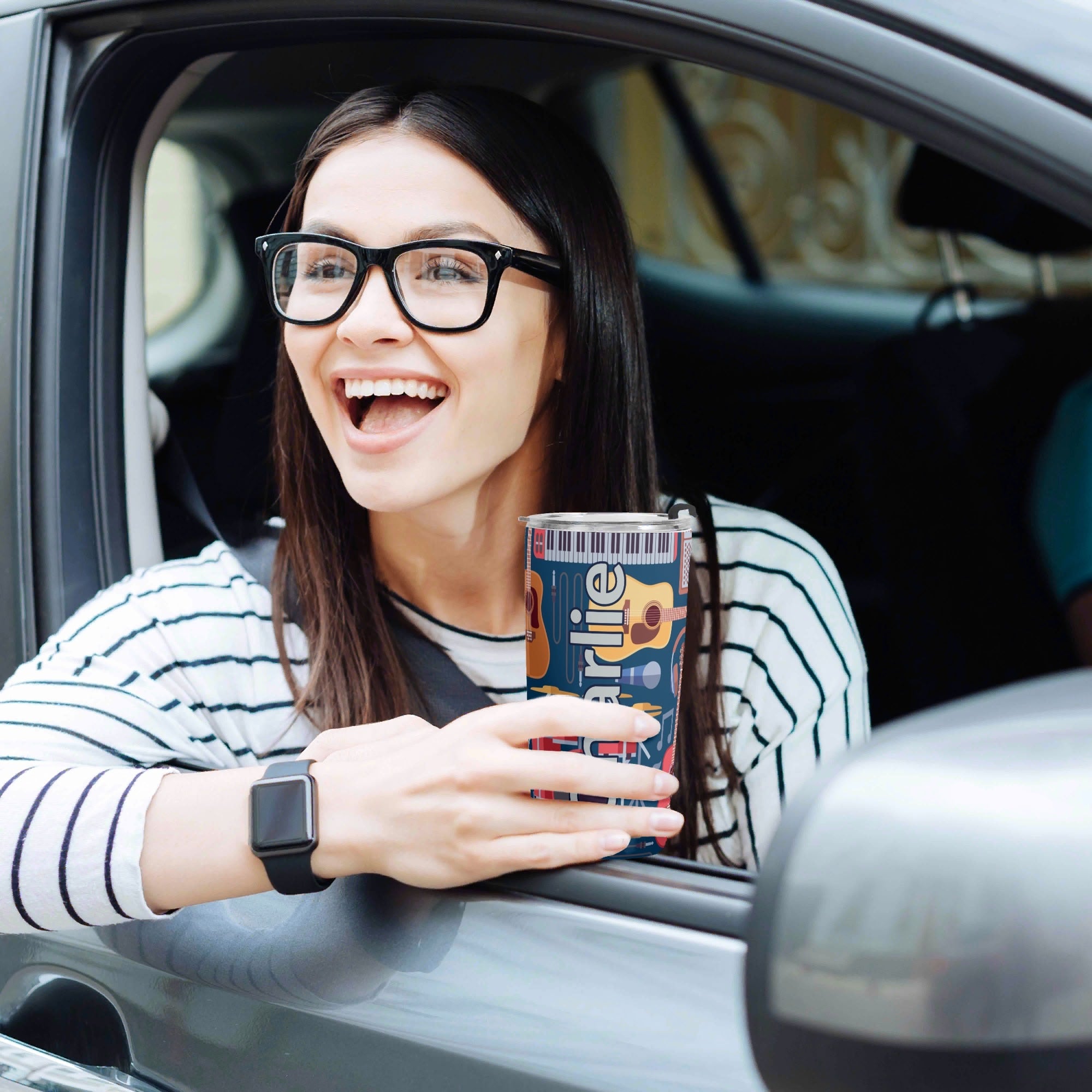 Personalised - Music Instruments - Stainless Steel 20oz Travel Mug Personalised 20oz Travel Mug Music Printed Offshore