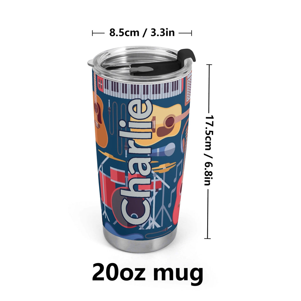 Personalised Music Instruments Stainless Steel 20oz Travel Mug Personalised 20oz Travel Mug Music Printed Offshore