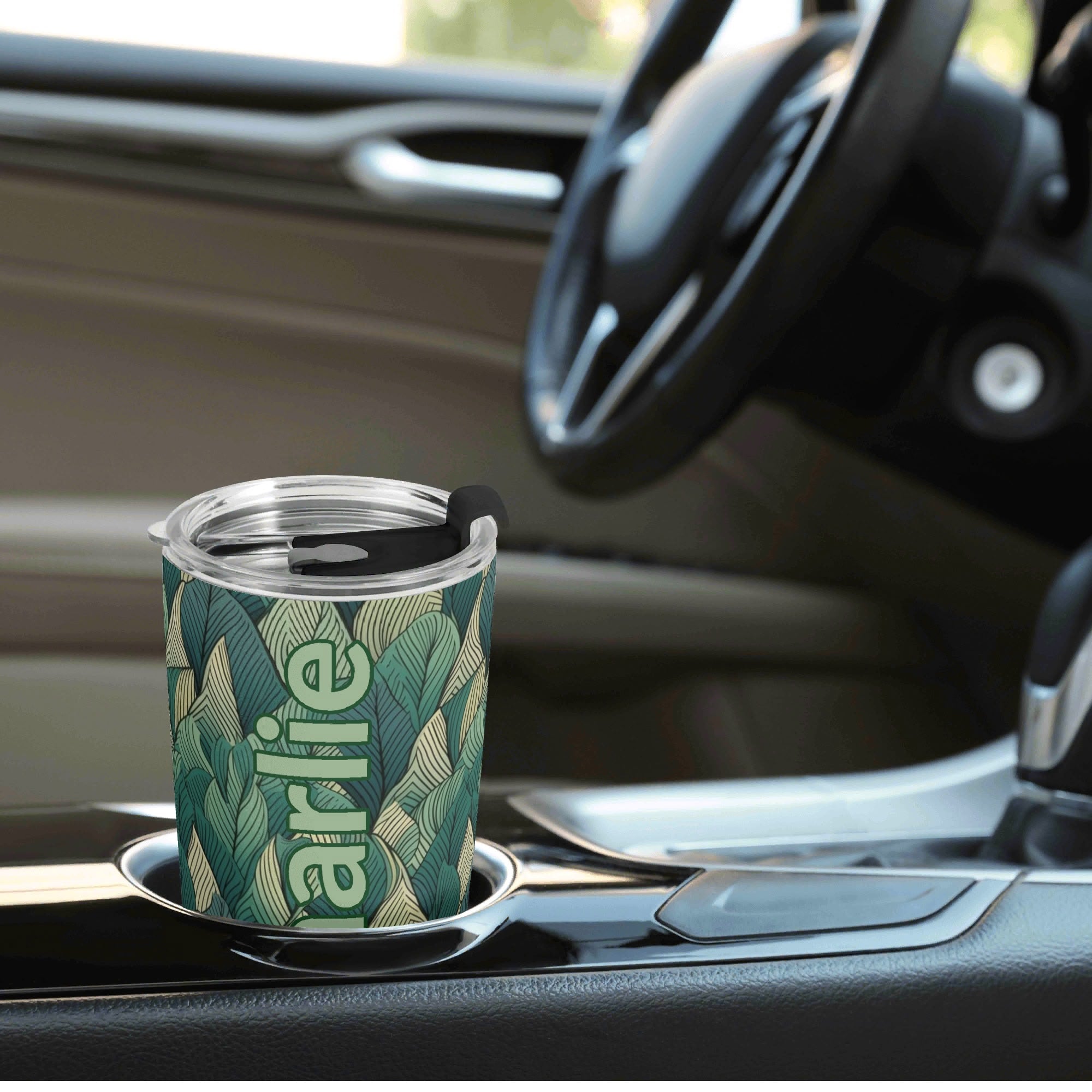 Personalised - Leaves On Leaves - Stainless Steel 20oz Travel Mug Personalised 20oz Travel Mug Plants Printed Offshore