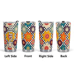 Personalised Happy Retro Flowers Stainless Steel 20oz Travel Mug Personalised 20oz Travel Mug Printed Offshore Retro