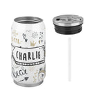 Personalised Bears 300ml Stainless Steel Can Shaped Tumbler With Straw Lid Personalised 300ml Can Shaped Tumbler animal Printed Offshore