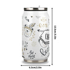 Personalised Bears 300ml Stainless Steel Can Shaped Tumbler With Straw Lid Personalised 300ml Can Shaped Tumbler animal Printed Offshore