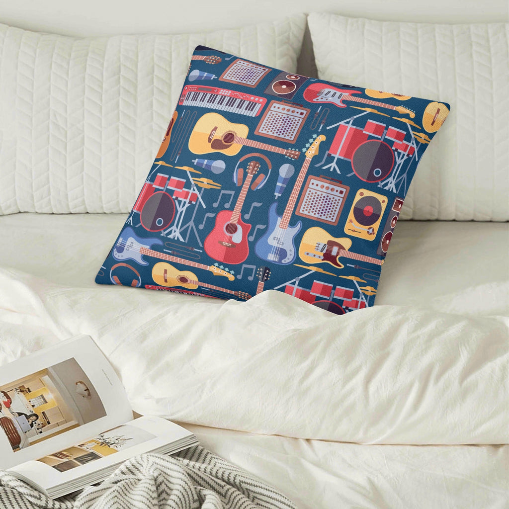 Personalised Music Instruments Cushion Cover Personalised Cushion Cover Globally Fulfilled Music