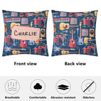 Personalised Music Instruments Cushion Cover Personalised Cushion Cover Globally Fulfilled Music
