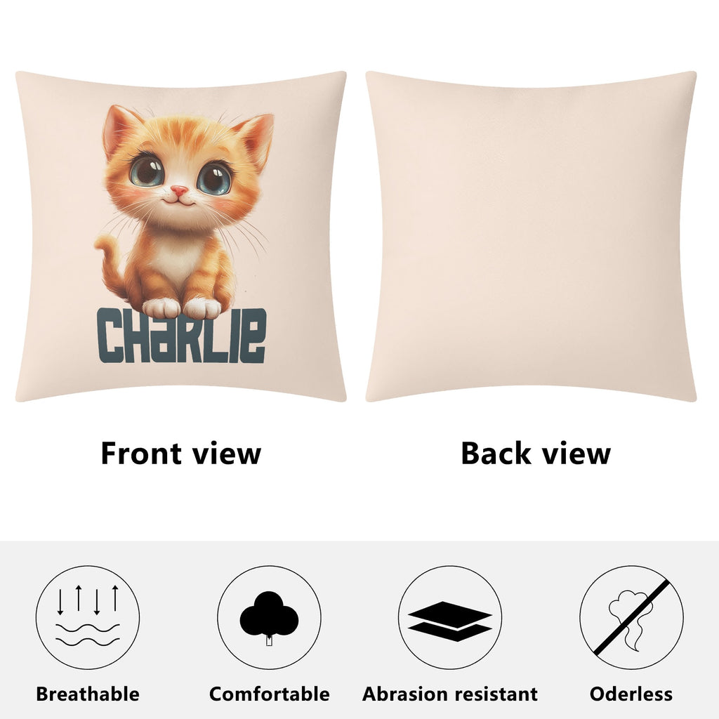 Personalised Ginger Cat Cushion Cover Personalised Cushion Cover animal Printed Offshore