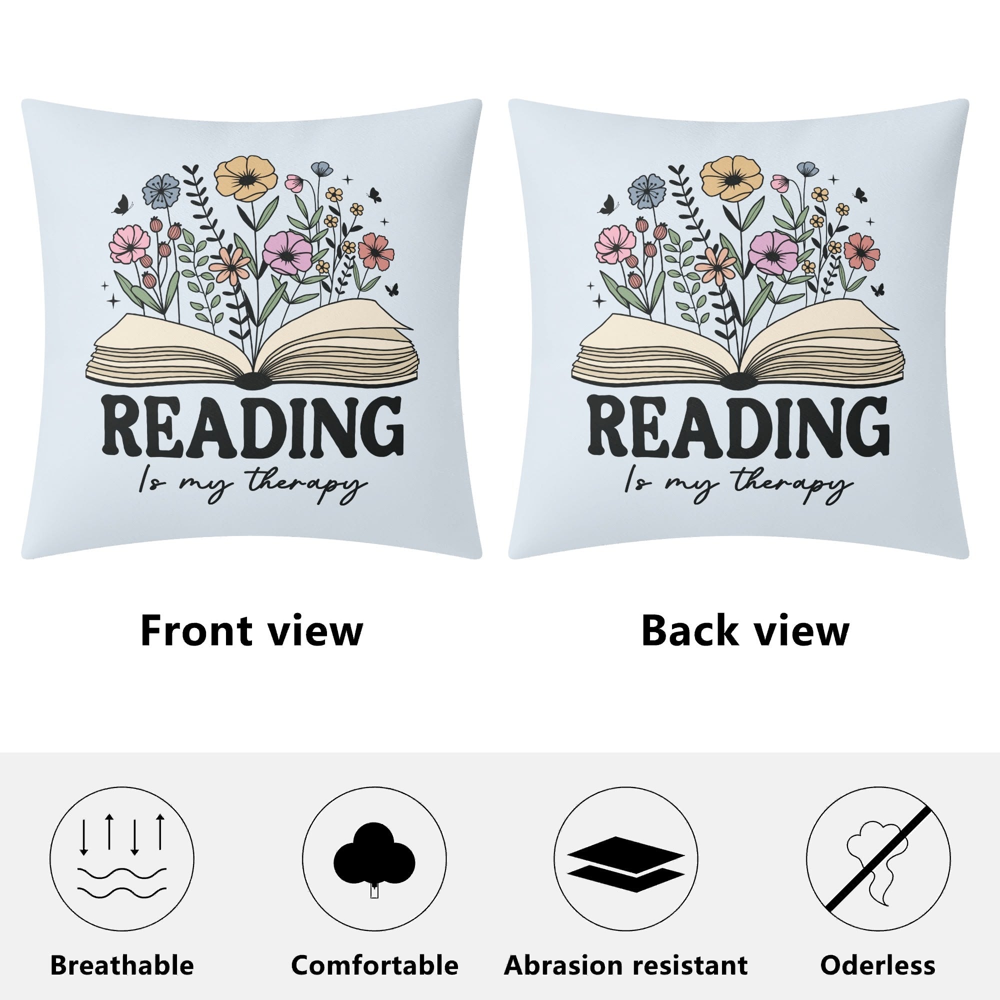 Reading Is My Therapy Cushion Cover Cushion Cover Printed Offshore Reading