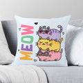 Meow, Colourful Cats Cushion Cover 2XL Cushion Cover animal Printed Offshore