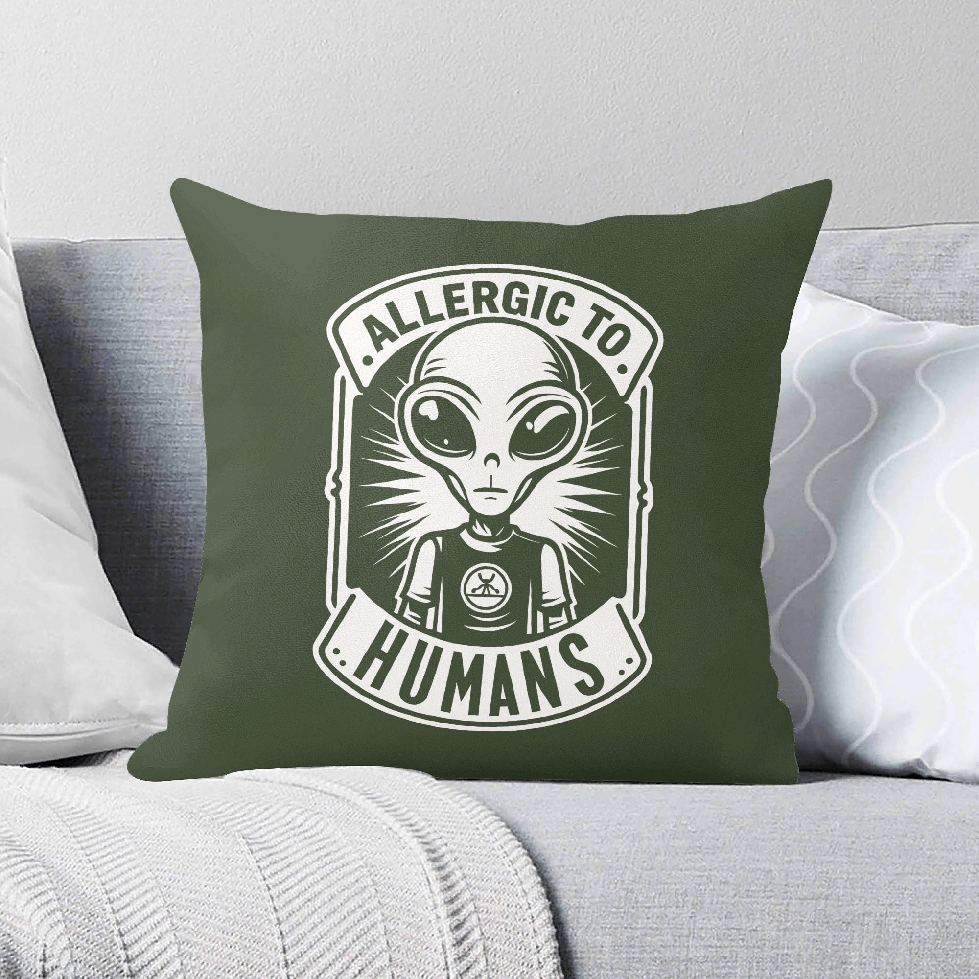 Alien, Allergic To Humans - Cushion Cover 2XL Cushion Cover Printed Offshore Sci Fi