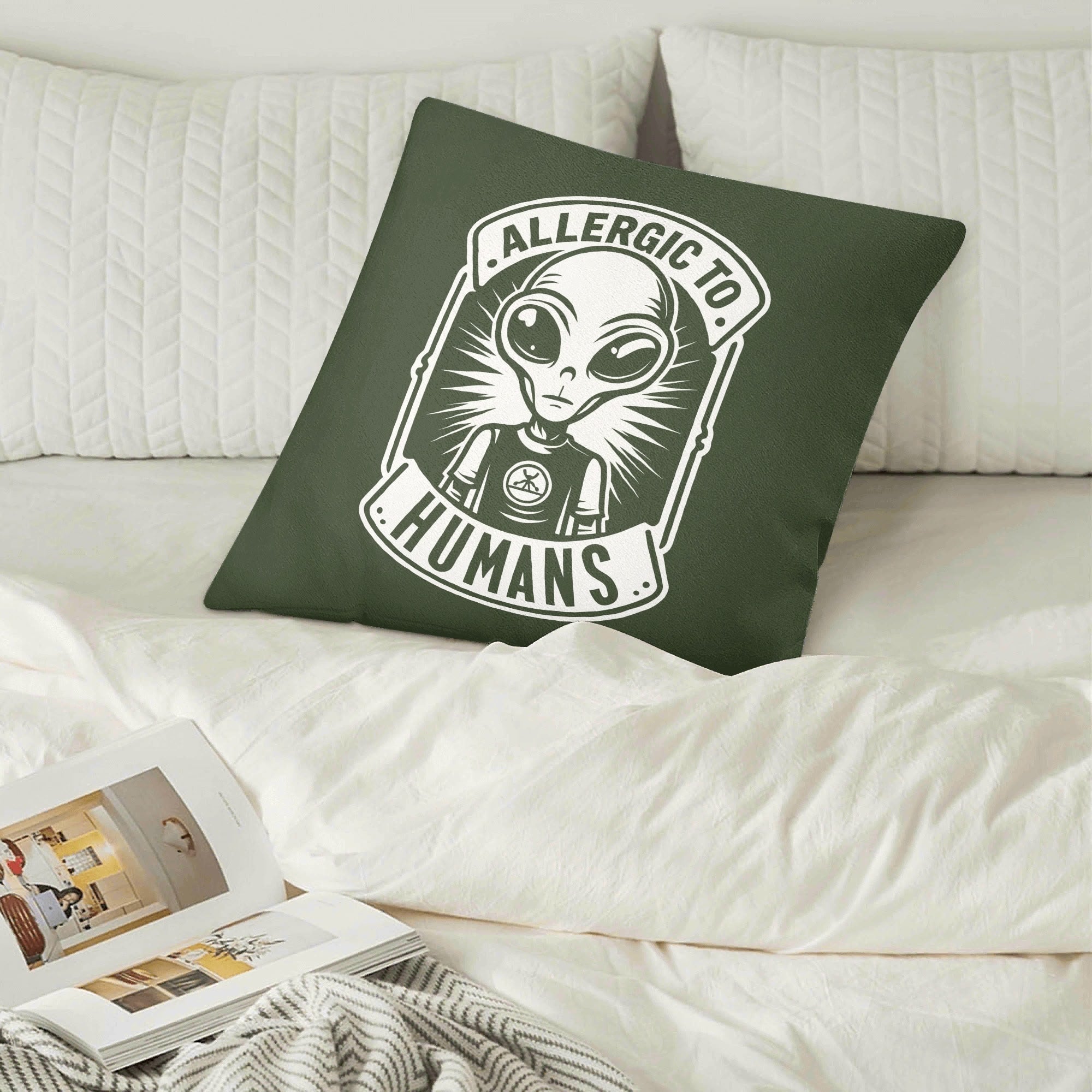 Alien, Allergic To Humans - Cushion Cover Cushion Cover Printed Offshore Sci Fi