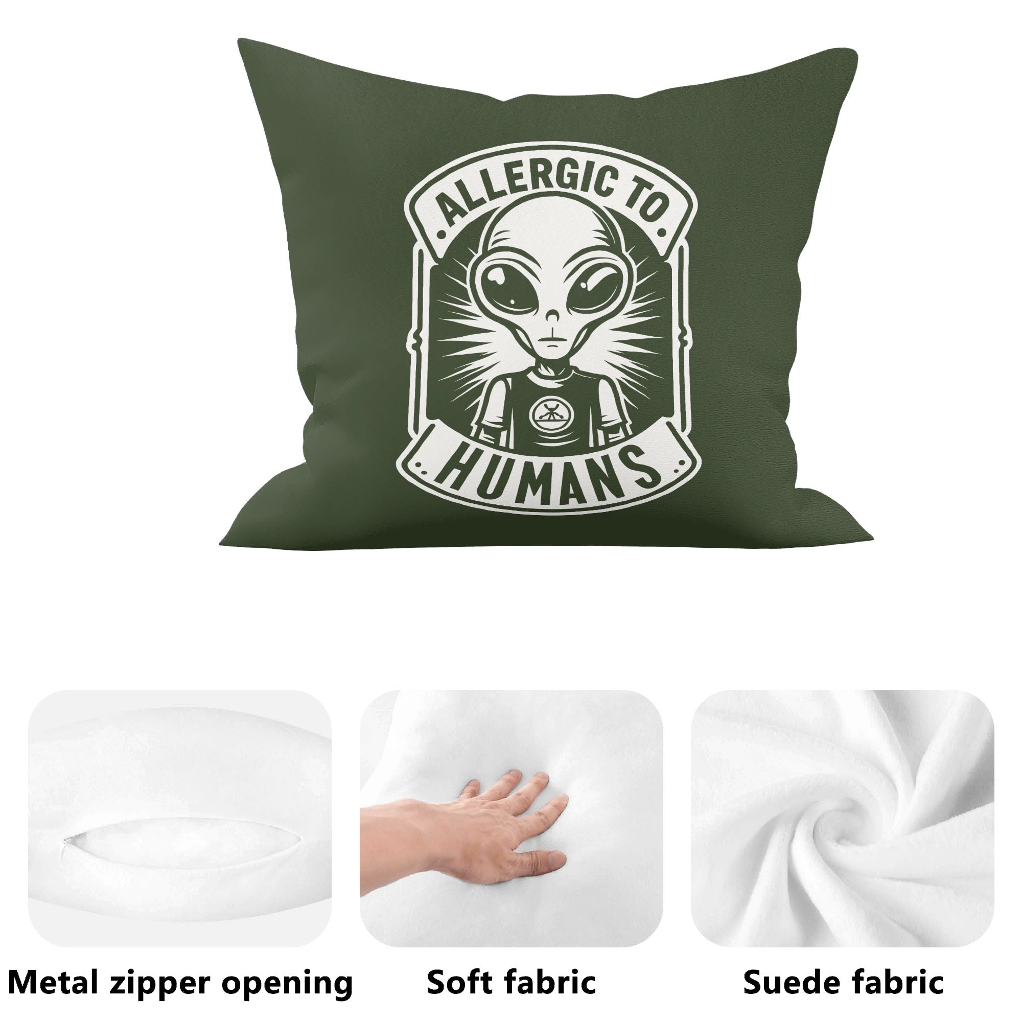 Alien, Allergic To Humans - Cushion Cover Cushion Cover Printed Offshore Sci Fi