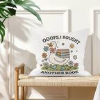 Oops, I Bought Another Book, Goose Cushion Cover Cushion Cover animal Printed Offshore Reading