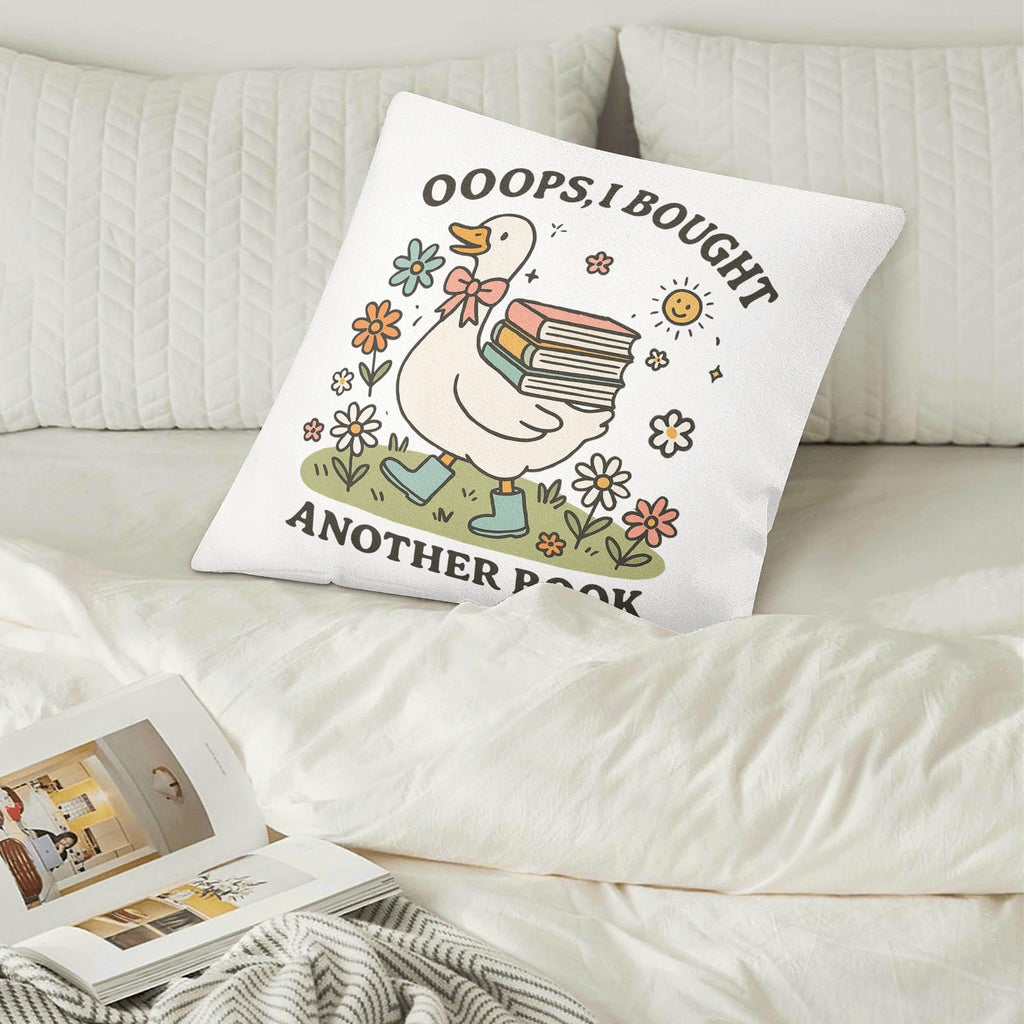 Oops, I Bought Another Book, Goose Cushion Cover Cushion Cover animal Printed Offshore Reading