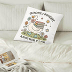 Oops, I Bought Another Book, Goose Cushion Cover Cushion Cover animal Printed Offshore Reading