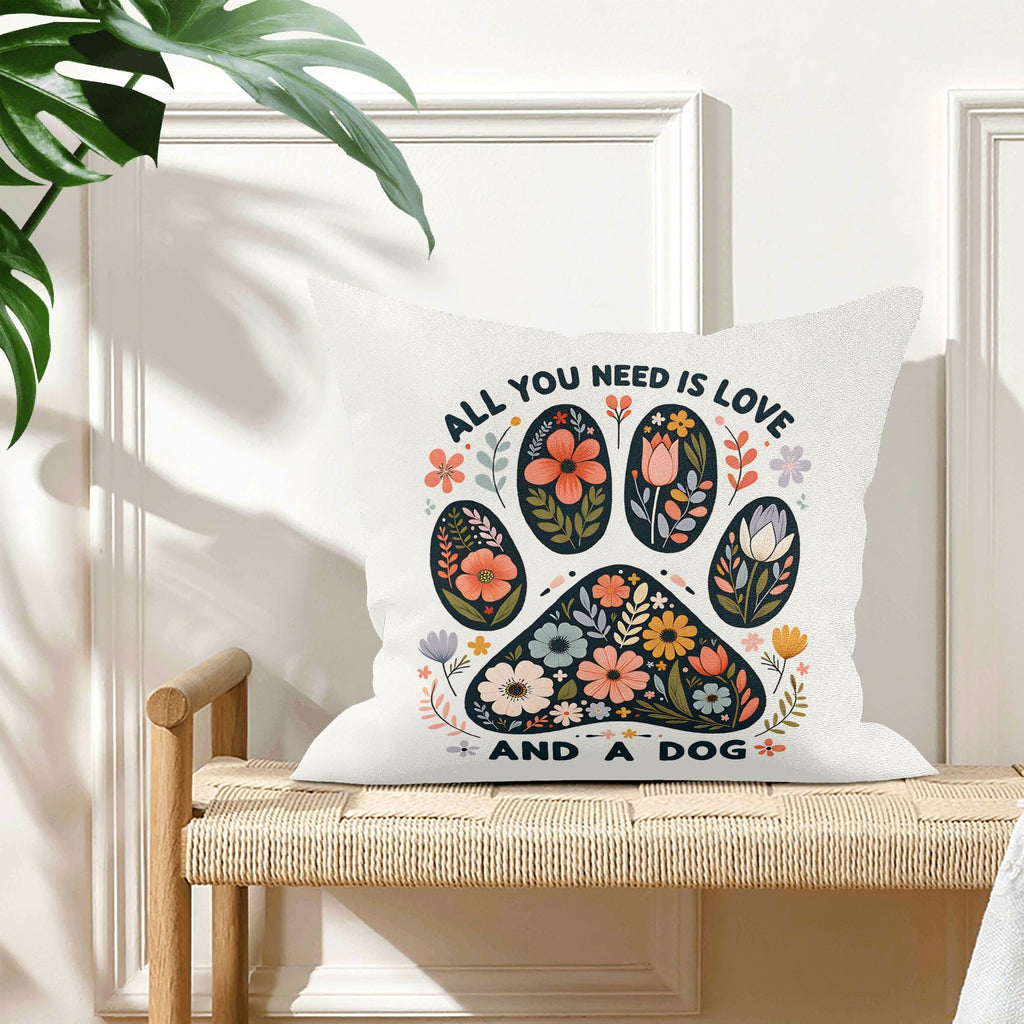 All You Need Is Love And A Dog Cushion Cover Cushion Cover animal Printed Offshore