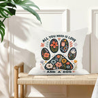 All You Need Is Love And A Dog Cushion Cover Cushion Cover animal Printed Offshore