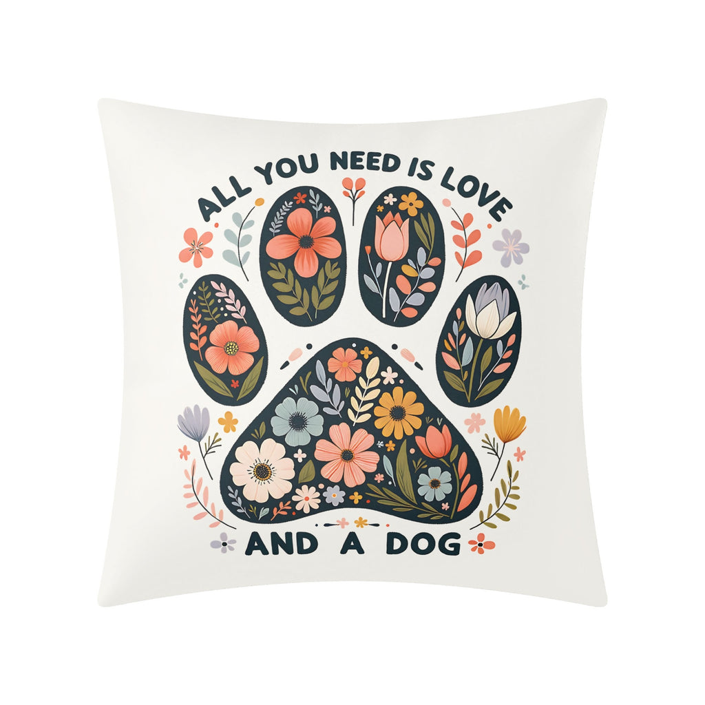 All You Need Is Love And A Dog Cushion Cover Cushion Cover animal Printed Offshore