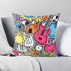 Sticker Music - Cushion Cover 2XL Cushion Cover Music Printed Offshore