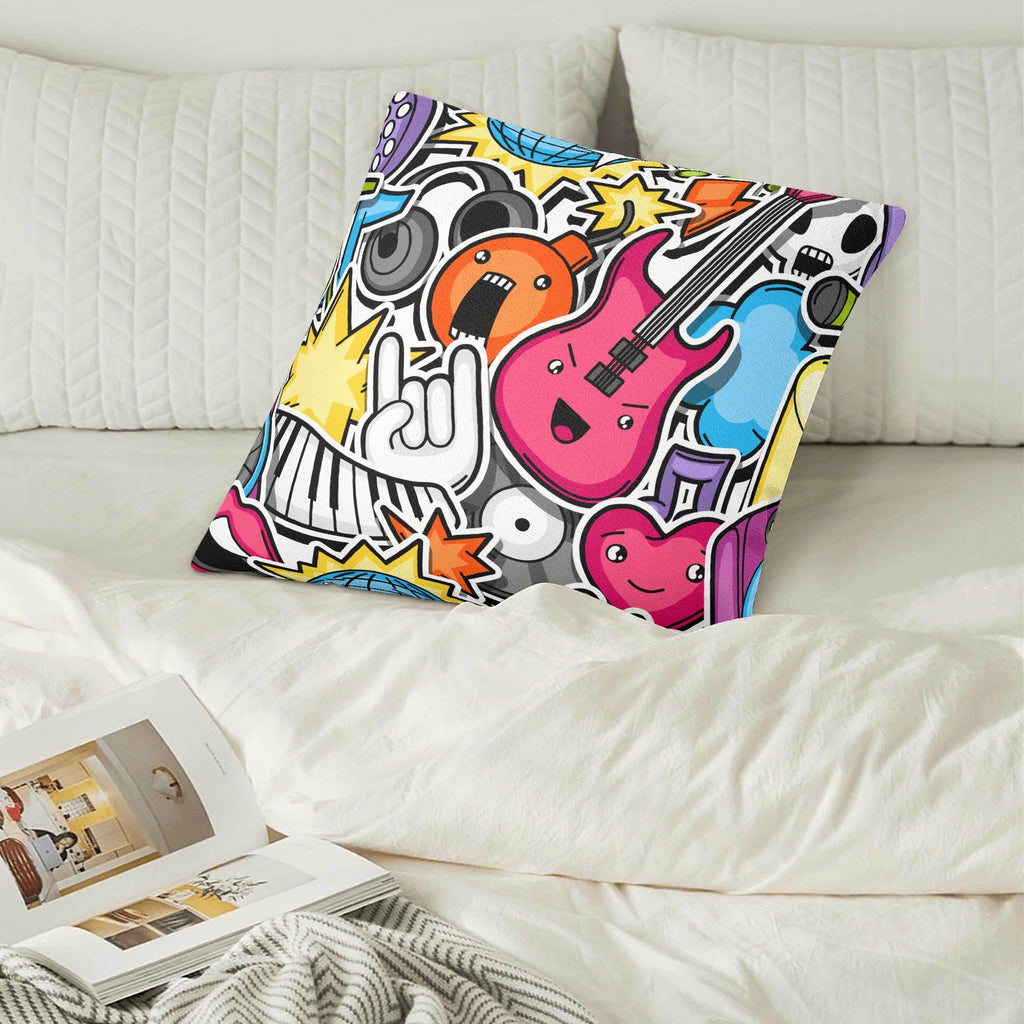 Sticker Music - Cushion Cover Cushion Cover Music Printed Offshore