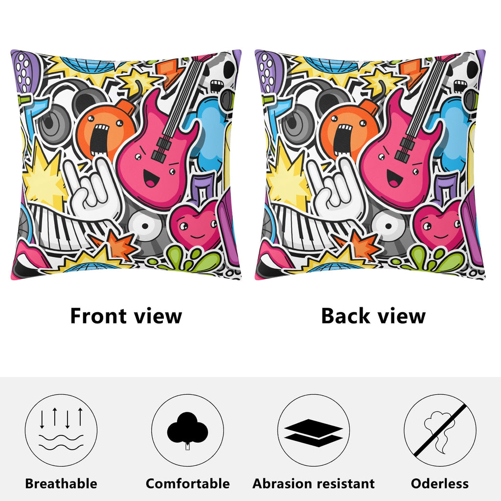 Sticker Music - Cushion Cover Cushion Cover Music Printed Offshore