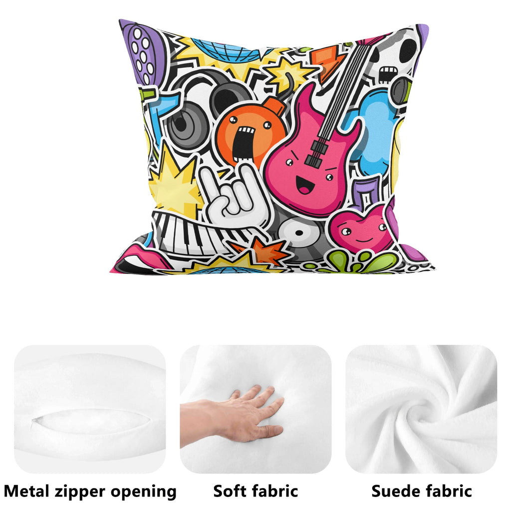 Sticker Music - Cushion Cover Cushion Cover Music Printed Offshore