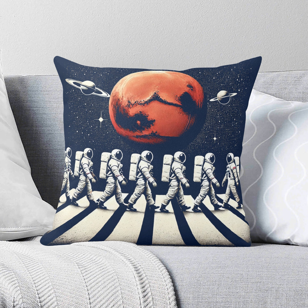 Astronaut Zebra Crossing - Cushion Cover 2XL Cushion Cover Music Printed Offshore Space