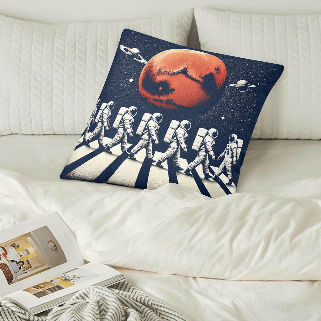 Astronaut Zebra Crossing - Cushion Cover Cushion Cover Music Printed Offshore Space