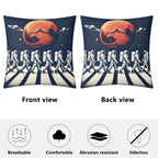 Astronaut Zebra Crossing - Cushion Cover Cushion Cover Music Printed Offshore Space