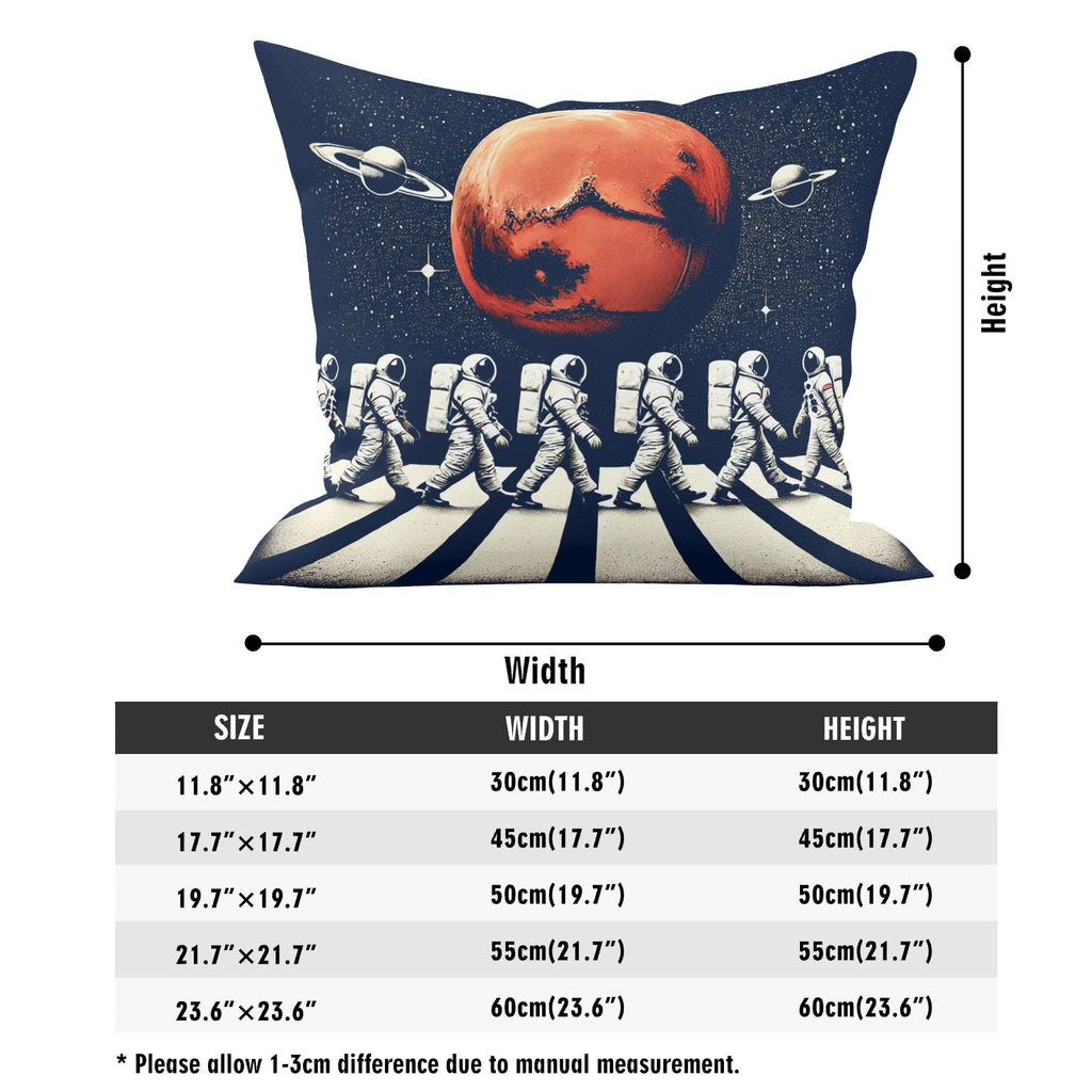 Astronaut Zebra Crossing - Cushion Cover Cushion Cover Music Printed Offshore Space
