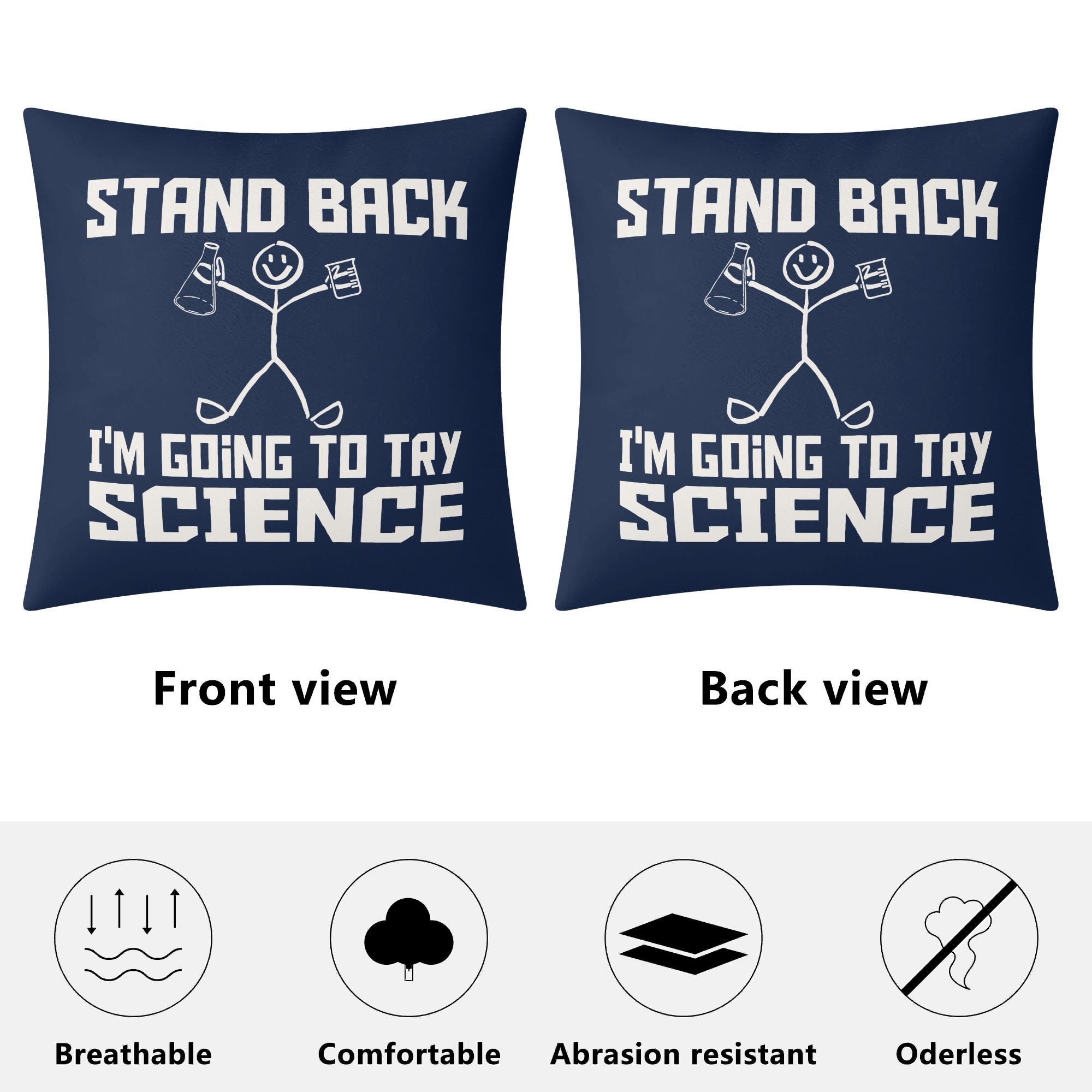 Stand Back, Im Going To Try Science - Cushion Cover Cushion Cover Printed Offshore Science