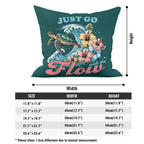 Just Go With The Flow, Turtle - Cushion Cover Cushion Cover animal Ocean Printed Offshore