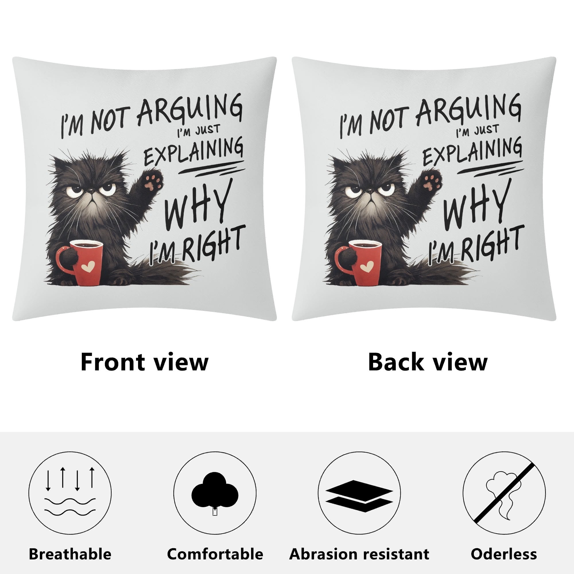 Im Not Arguing, Im Just Explaining Why Im Right Cushion Cover Cushion Cover animal Printed Offshore