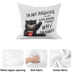 Im Not Arguing, Im Just Explaining Why Im Right Cushion Cover Cushion Cover animal Printed Offshore