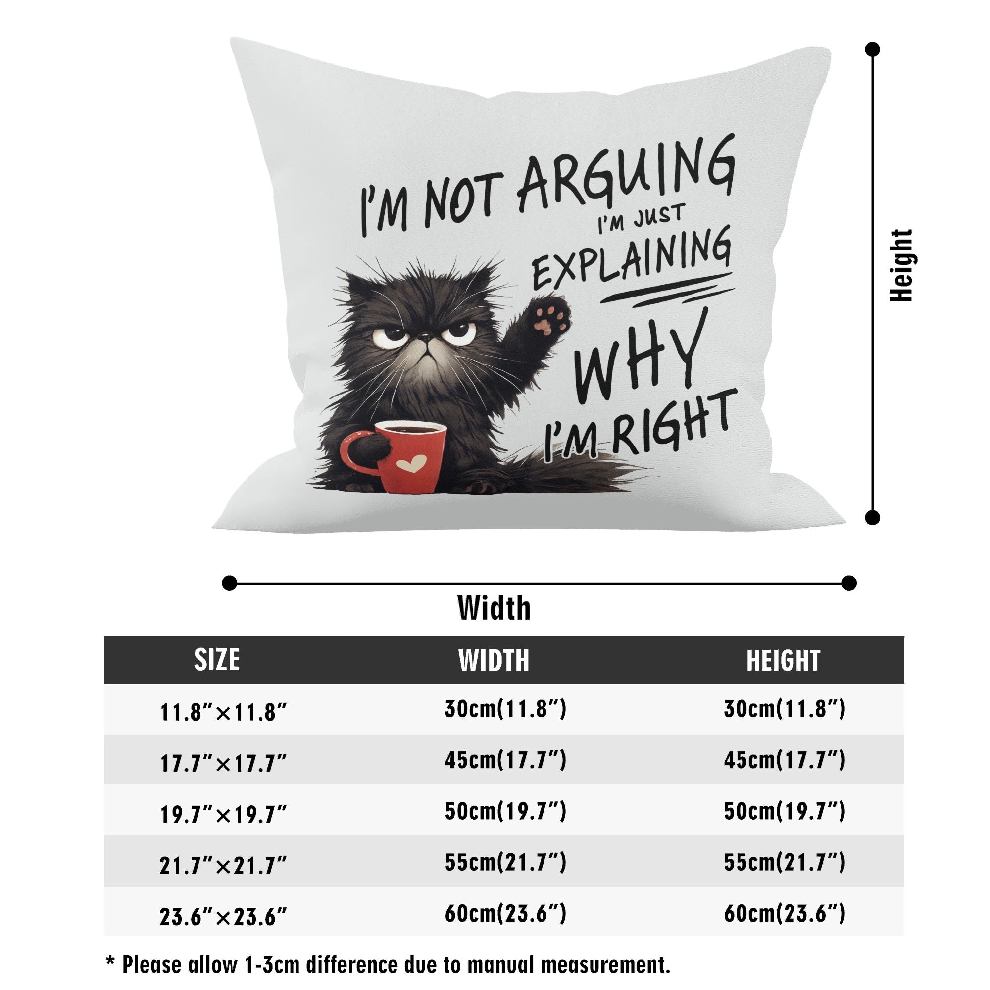 Im Not Arguing, Im Just Explaining Why Im Right - Cushion Cover Cushion Cover animal Printed Offshore