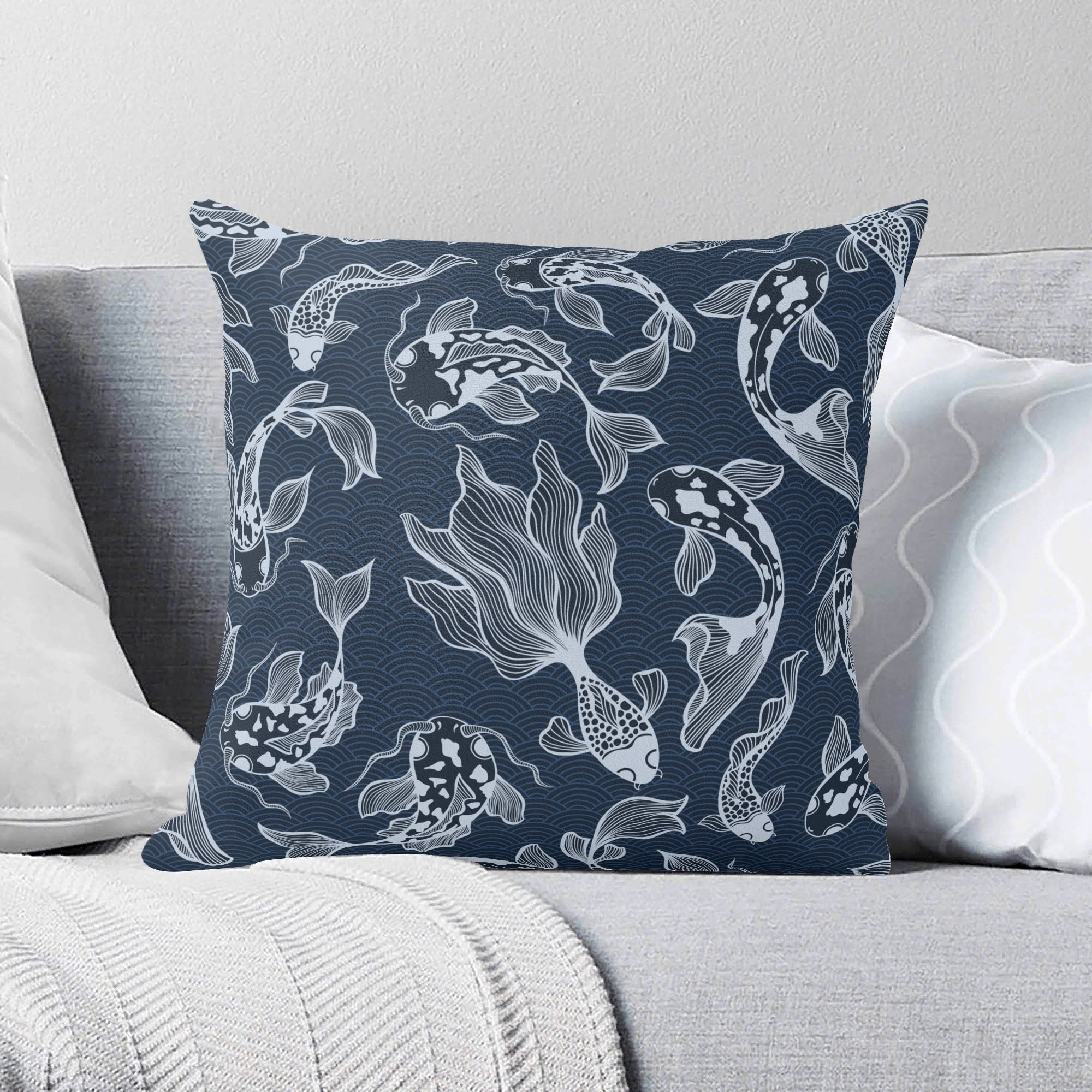 Blue Fish - Cushion Cover 2XL Cushion Cover animal Printed Offshore