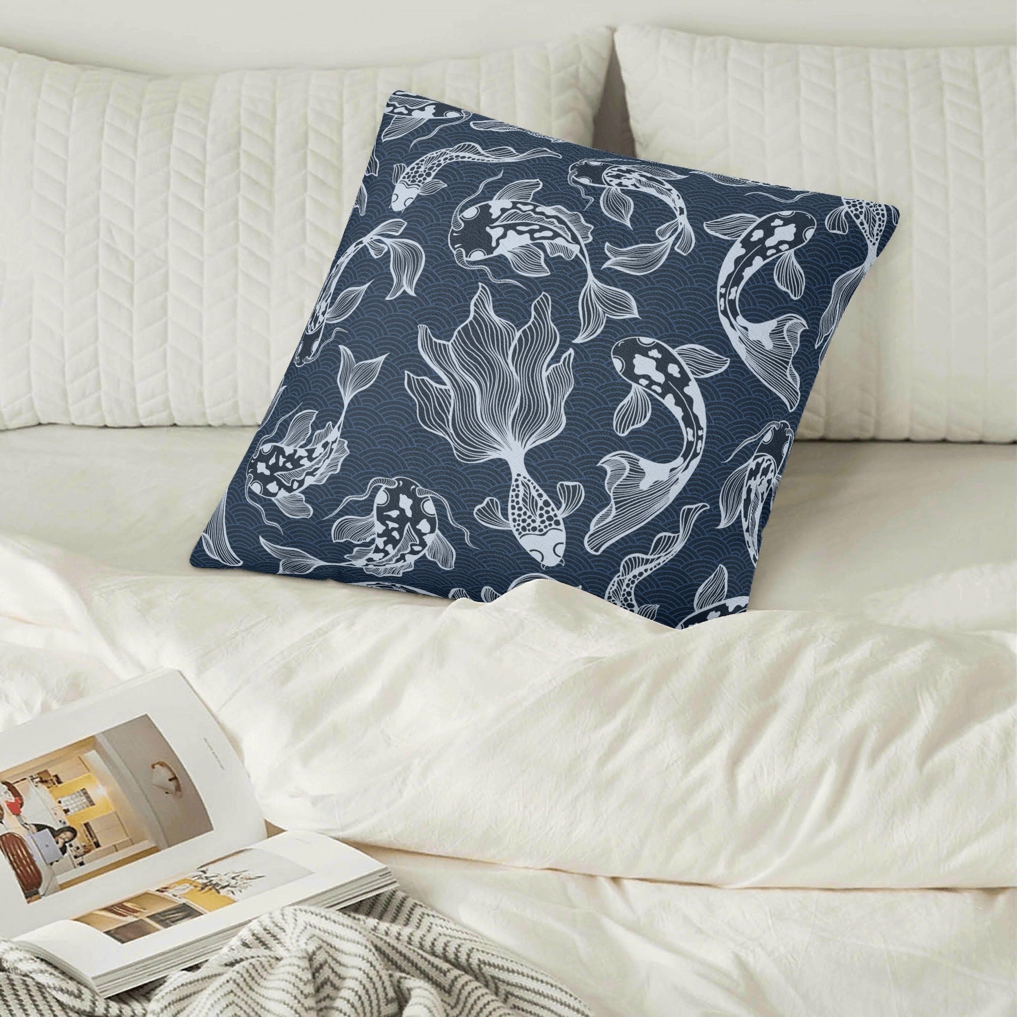 Blue Fish - Cushion Cover Cushion Cover animal Printed Offshore