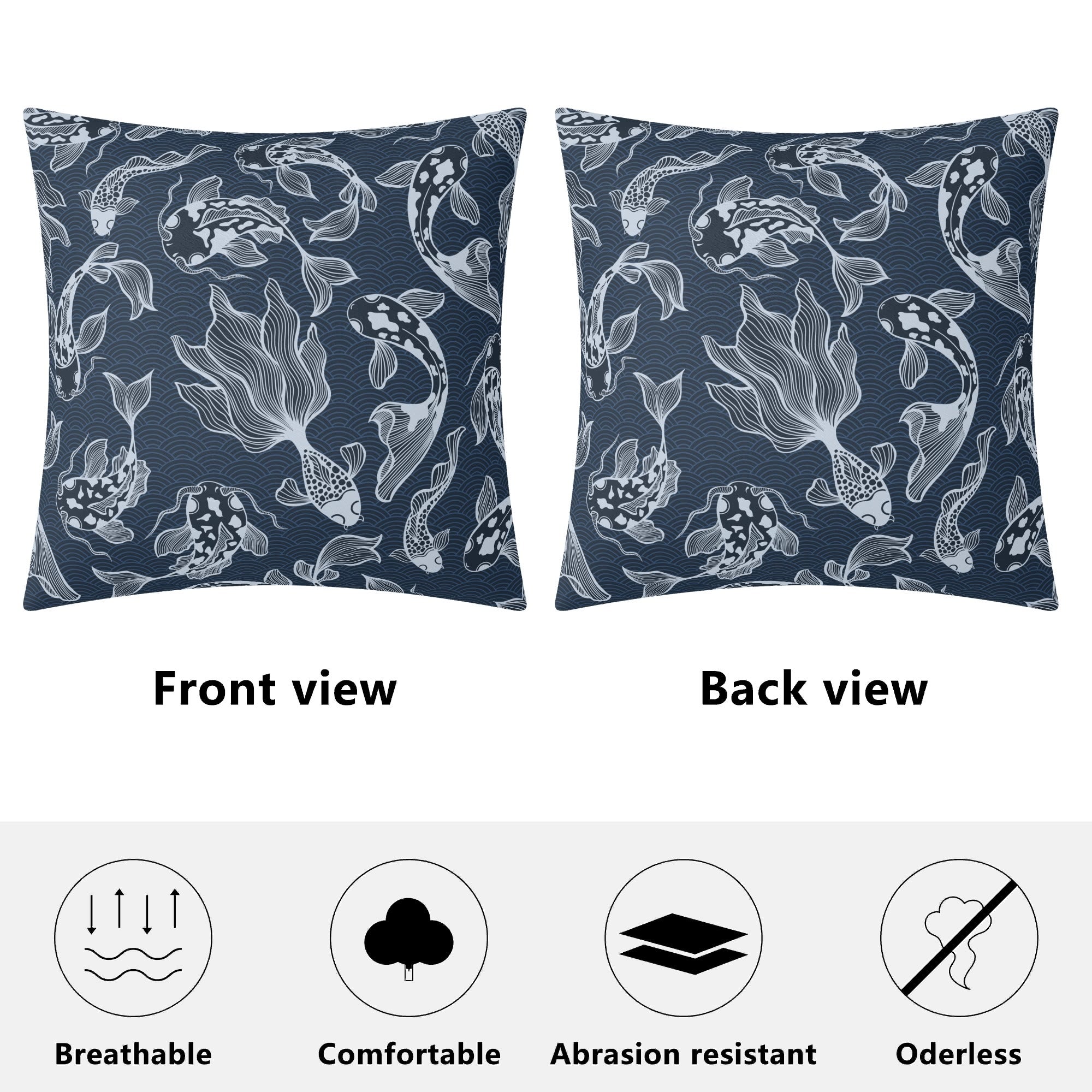 Blue Fish Cushion Cover Cushion Cover animal Printed Offshore