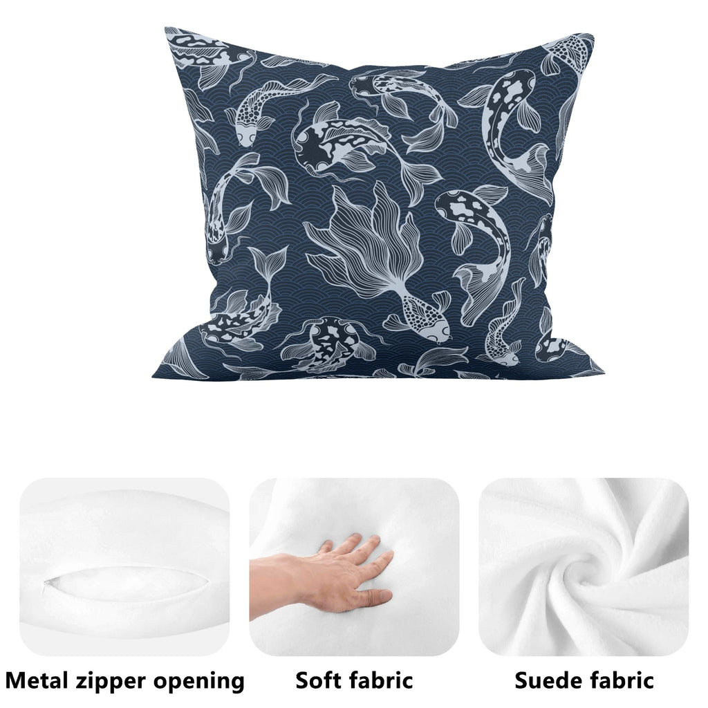 Blue Fish Cushion Cover Cushion Cover animal Printed Offshore
