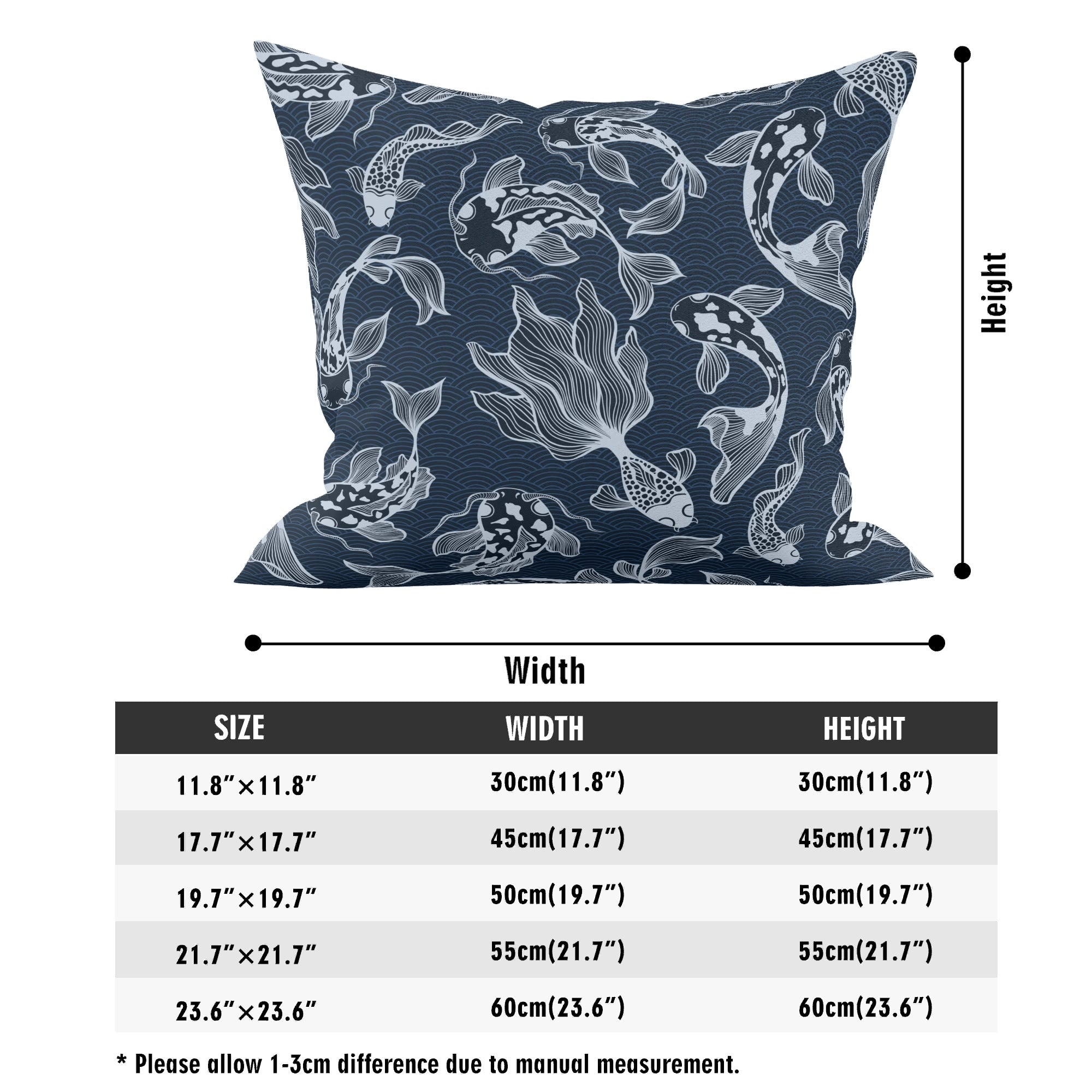 Blue Fish - Cushion Cover Cushion Cover animal Printed Offshore