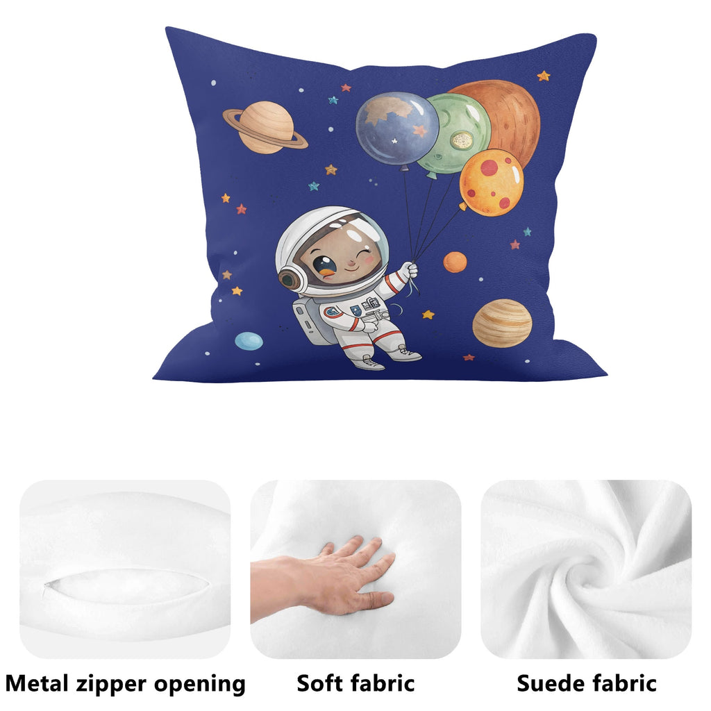 Personalised Astronaut With Balloon Planets Cushion Cover Personalised Cushion Cover Printed Offshore Space