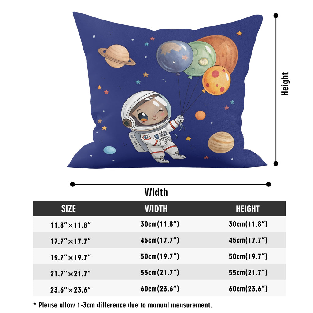 Personalised Astronaut With Balloon Planets Cushion Cover Personalised Cushion Cover Printed Offshore Space
