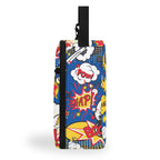 Personalised Comic Book Blue Insulated School Lunch Bag Personalised Lunch Bag Comic Printed Offshore