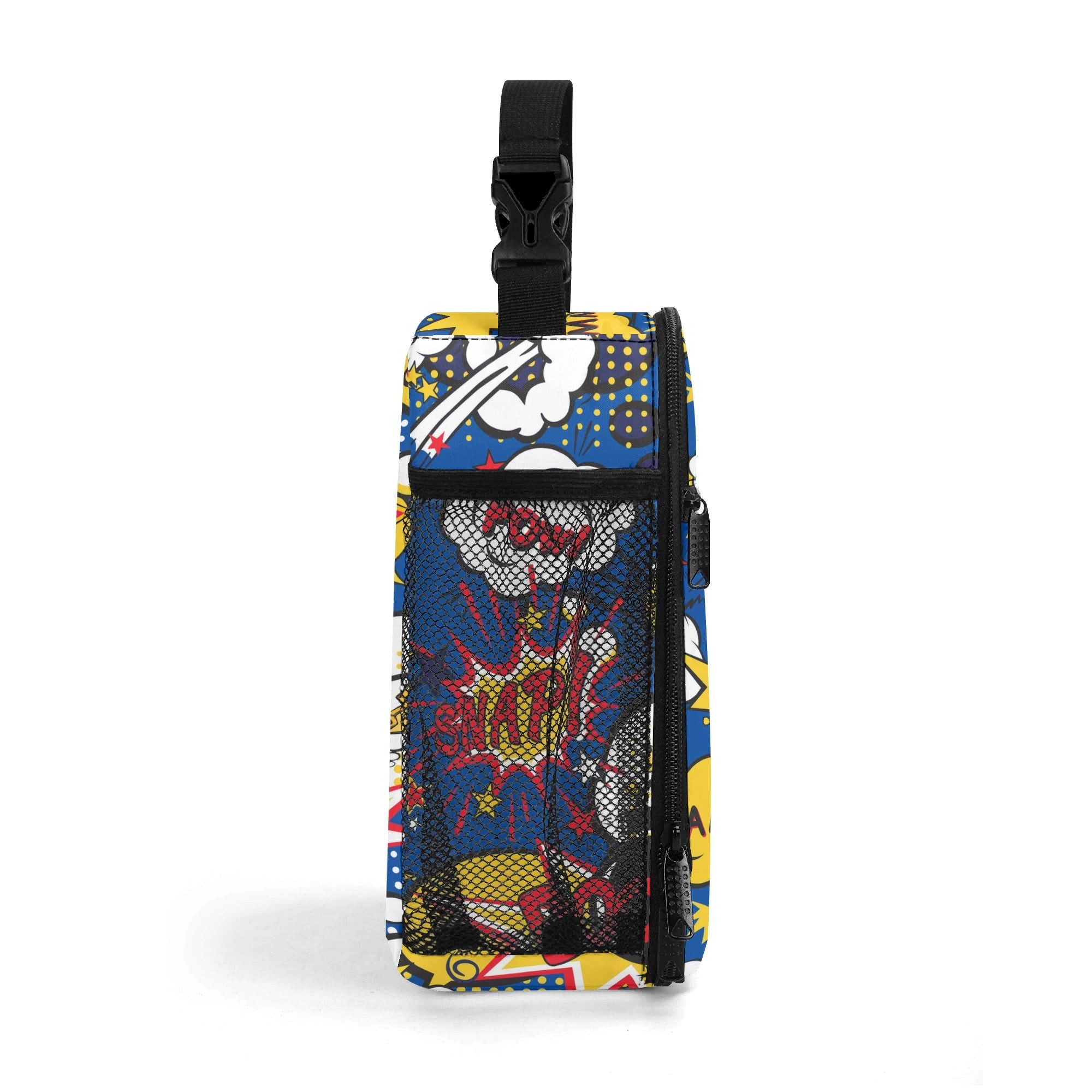 Personalised Comic Book Blue Insulated School Lunch Bag Personalised Lunch Bag Comic Printed Offshore