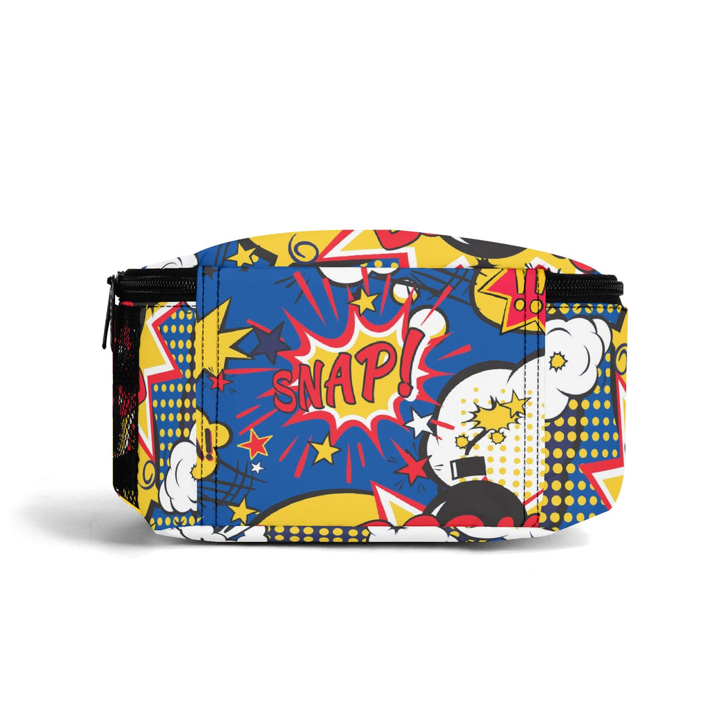Personalised Comic Book Blue Insulated School Lunch Bag Personalised Lunch Bag Comic Printed Offshore