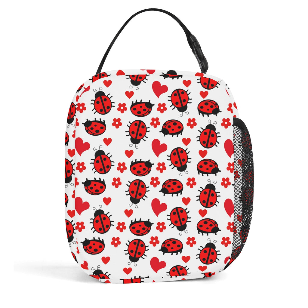 Personalised Ladybugs Insulated School Lunch Bag Personalised Lunch Bag animal Printed Offshore