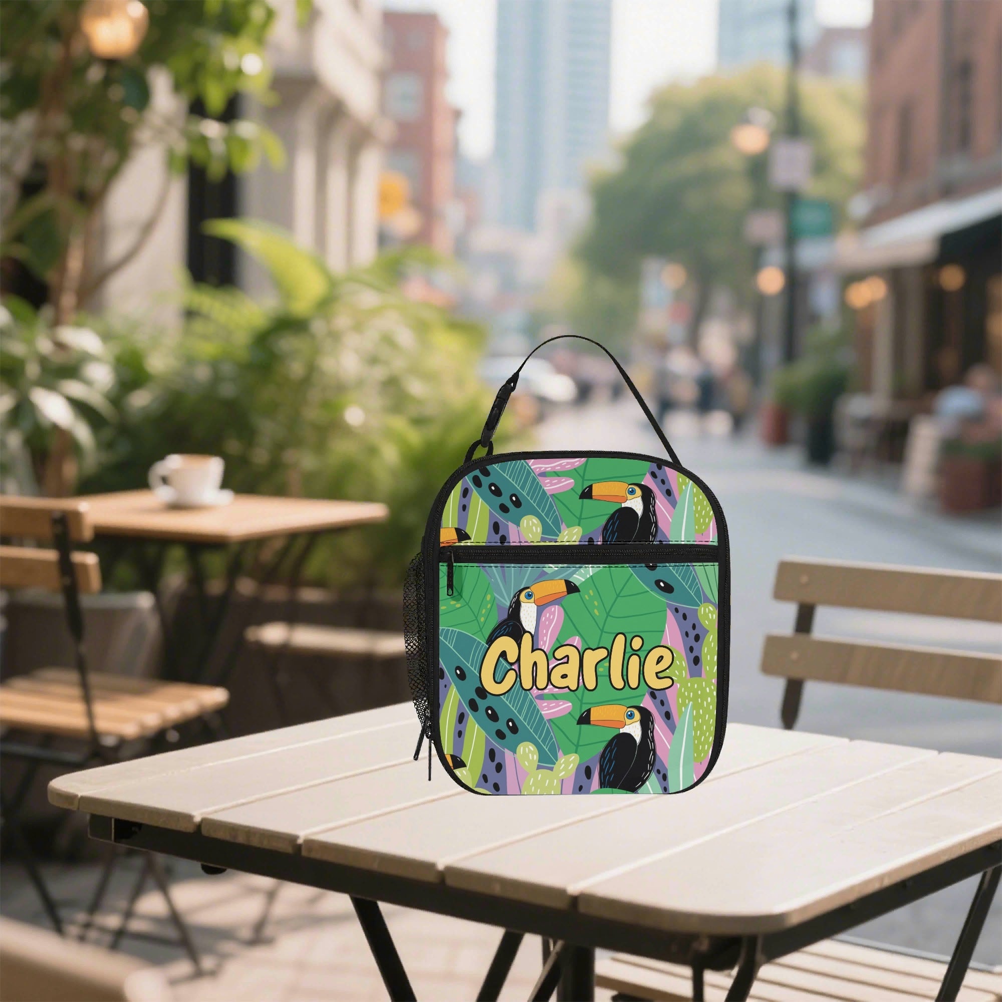 Personalised - Toucan Jungle - Insulated School Lunch Bag Default Title Personalised Lunch Bag animal Printed Offshore