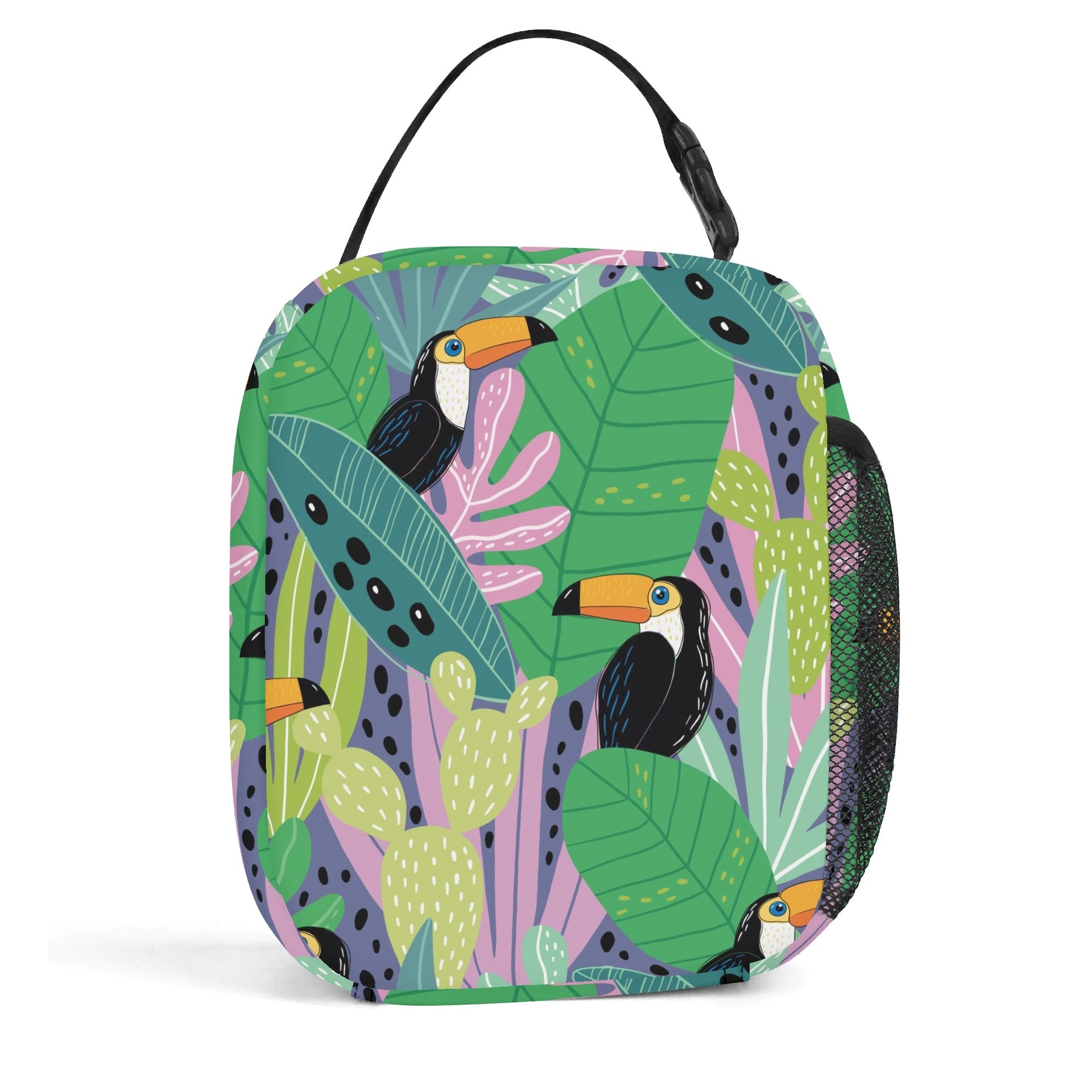 Personalised Toucan Jungle Insulated School Lunch Bag Personalised Lunch Bag animal Printed Offshore