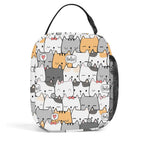 Personalised Cat Hello Insulated School Lunch Bag Personalised Lunch Bag animal Printed Offshore